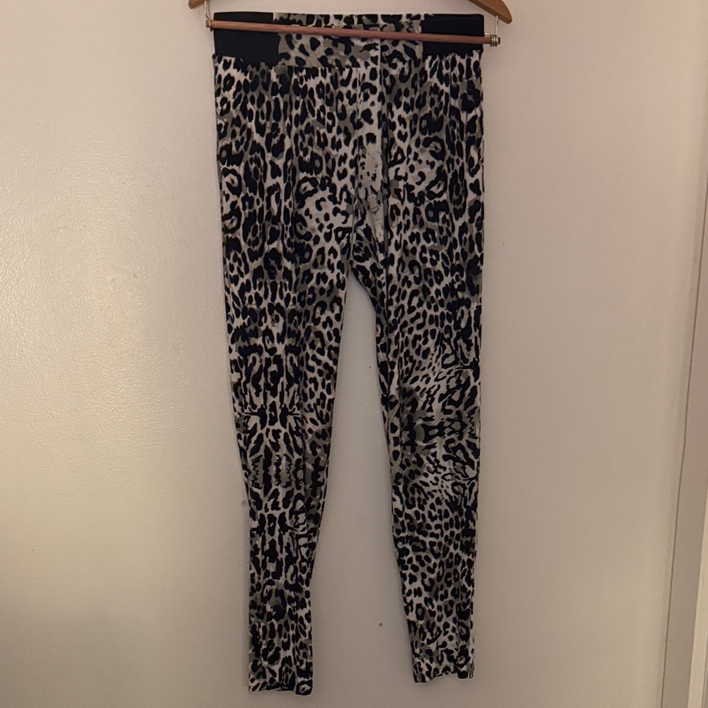 3/$25 INC International Concepts Black and Gray Animal Print Leggings